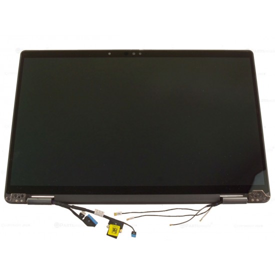 Ansamblu display complet cu capac display, rama, balamale si cablu video Laptop, Dell, Latitude 7430, P135G, P135G002, 99C2M, 14 inch, touchscreen, argintiu