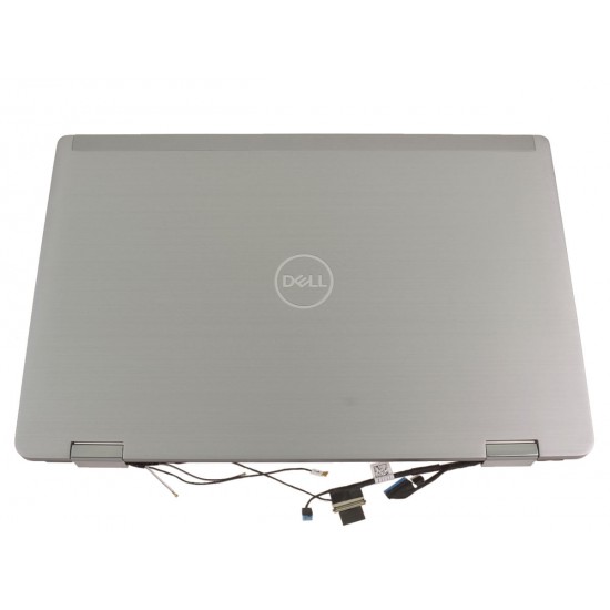 Ansamblu display complet cu capac display, rama, balamale si cablu video Laptop, Dell, Latitude 7430, P135G, P135G002, 99C2M, 14 inch, touchscreen, argintiu