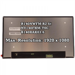 Display Laptop, Lenovo, ThinkPad L14 Gen 4 Type 21H1, 21H2, 21H5, 21H6, 5D11E04077, B140HAK03.6, 14 inch, LED, FHD, 1920x1080, IPS, 315mm latime, On-Cell Touch, 40 pini