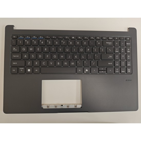 Carcasa superioara cu tastatura palmrest Laptop, Asus, ExpertBook B1 B1503C, B1503CTA, B1503CVA, 90NX0801-R34US3, 13N1-JZL0411, 13N1-JZA0501, B1503CVA-1A, iluminata, gri, layout US