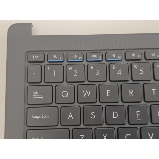 Carcasa superioara cu tastatura palmrest Laptop, Asus, ExpertBook B1 B1503C, B1503CTA, B1503CVA, 90NX0801-R34US3, 13N1-JZL0411, 13N1-JZA0501, B1503CVA-1A, iluminata, gri, layout US