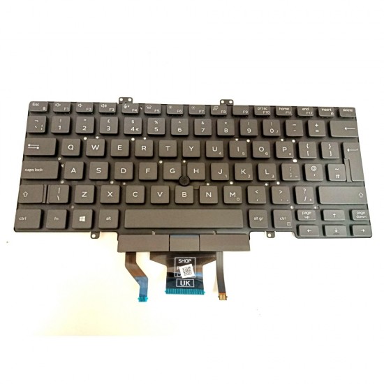 Tastatura Laptop, Dell, Latitude 5400, P98G, P98G001, K0GVM, 0K0GVM, iluminata, Dual Point, neagra, layout UK
