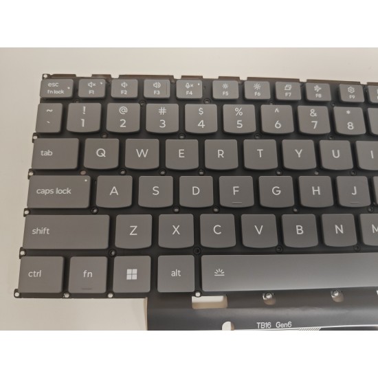 Tastatura Laptop, Lenovo, IdeaPad Pro 5 16IAH10 Type 83JM, iluminata, gri, layout US