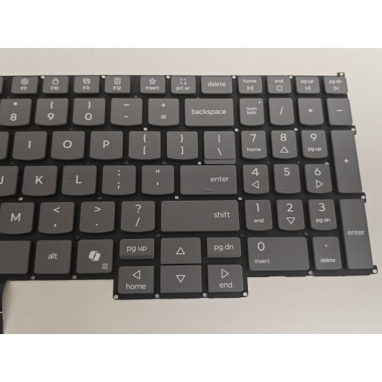 Tastatura Laptop, Lenovo, IdeaPad Pro 5 16IAH10 Type 83JM, iluminata, gri, layout US