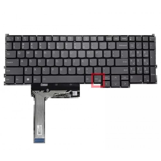 Tastatura Laptop, Lenovo, IdeaPad Pro 5 16IAH10 Type 83JM, iluminata, gri, layout US