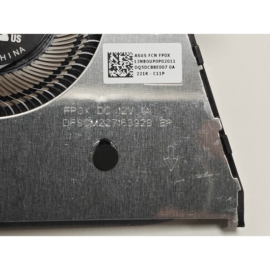 Cooler procesor Laptop, Asus, ProArt StudioBook 16 H5600Q, H5600QE, H5600QR, H5600QM, 13NB0UP0P02011, DFSCM22716392B-FP0X, DQ5DC88E007, 12V, 1A, CPU - CORECT