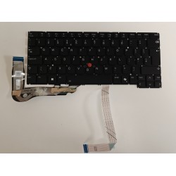 Tastatura Laptop, Lenovo, ThinkPad T14s Gen 6 Type 21M1, 21M2, 21N1, 21N2, 21QX, 21QY, 21R1, 21R2, 21TB, 21TC, iluminata, neagra, layout UK
