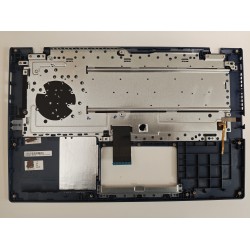 Carcasa superioara cu tastatura palmrest Laptop, Asus, VivoBook 14 S409D, S409DA, 90NB0Q94-R33US0, 13NB0MS4P02024-3, 39XKPTAJN60, FBXKP010010, X409JA-1B, iluminata, albastra, layout US