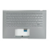 Carcasa superioara cu tastatura palmrest Laptop, Asus, VivoBook 14 A409F, A409FA, A409FJ, 90NB0Q91-R33US0, 13NB0MS1P02013-3, 39XKPTAJN30, FBXKP010010, X409JA-1S, iluminata, argintie, layout US