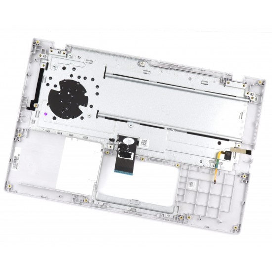 Carcasa superioara cu tastatura palmrest Laptop, Asus, VivoBook 14 A409F, A409FA, A409FJ, 90NB0Q91-R33US0, 13NB0MS1P02013-3, 39XKPTAJN30, FBXKP010010, X409JA-1S, iluminata, argintie, layout US