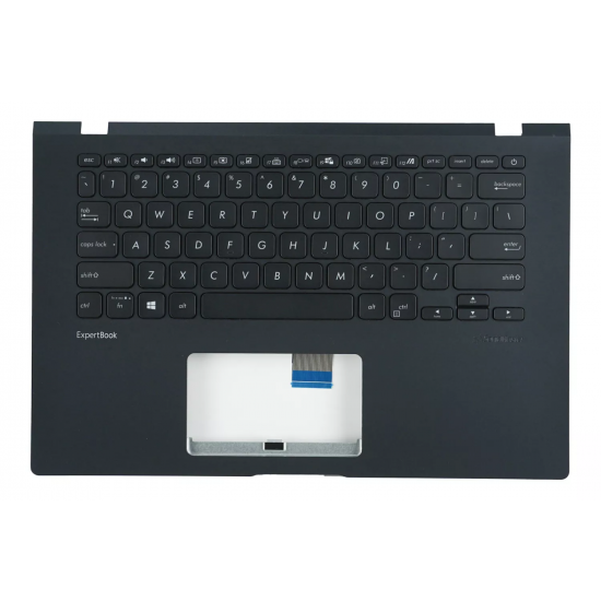 Carcasa superioara cu tastatura palmrest Laptop, Asus, VivoBook 14 M409D, M409DA, 90NB0Q95-R33US0, 13NB0P35P02012-3, 39XKPTAJN80, FBXKP010010, X409JA-1K, iluminata, neagra, layout US