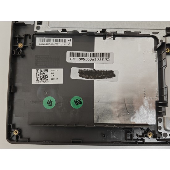 Carcasa superioara cu tastatura palmrest Laptop, Asus, VivoBook 14 E409D, E409DA, 90NB0QA2-R33US0, 13NB0MS2P02014-3, 39XKPTAJN20, 13NB0MS0M01011, X409JB-1G, iluminata, gri, layout US