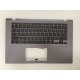 Carcasa superioara cu tastatura palmrest Laptop, Asus, VivoBook 14 E409D, E409DA, 90NB0QA2-R33US0, 13NB0MS2P02014-3, 39XKPTAJN20, 13NB0MS0M01011, X409JB-1G, iluminata, gri, layout US