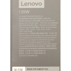 Incarcator Laptop, Lenovo, ThinkPad Z16 Gen 2 Type 21JX, 21JY, 5A10W86296, SA10R16963, ADL135YSDC3A, 20V, 6.75A, 135W, USB-C