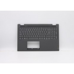 Carcasa superioara cu tastatura palmrest Laptop, Lenovo, Flex 5-15ITL05 Type 82HT, 5CB0Y99187, 4600K1140002, gri, layout UK