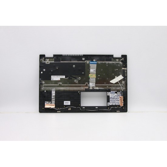 Carcasa superioara cu tastatura palmrest Laptop, Lenovo, Flex 5-15IIL05 Type 81X3, 5CB0Y99187, 4600K1140002, gri, layout UK