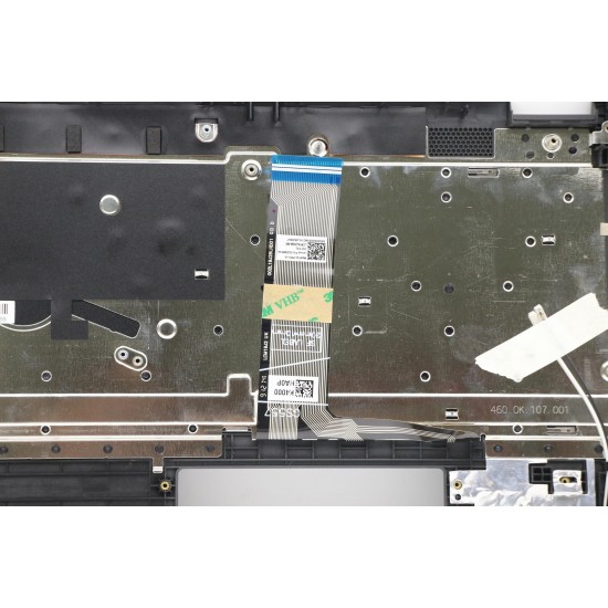 Carcasa superioara cu tastatura palmrest Laptop, Lenovo, Flex 5-15IIL05 Type 81X3, 5CB0Y99187, 4600K1140002, gri, layout UK