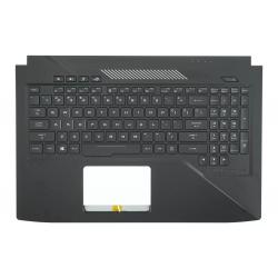 Carcasa superioara cu tastatura palmrest Laptop Gaming, Asus, ROG Strix GL503GE, GL503VM, 90NR0082-R30US0, EABKL004070, 3BBKLTAJNF0, 3RBKLTFJN30, GL503GE-1B, iluminata, RGB 4 Zone, neagra, layout US