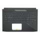 Carcasa superioara cu tastatura palmrest Laptop Gaming, Asus, ROG Strix GL503GE, GL503VM, 90NR0082-R30US0, EABKL004070, 3BBKLTAJNF0, 3RBKLTFJN30, GL503GE-1B, iluminata, RGB 4 Zone, neagra, layout US