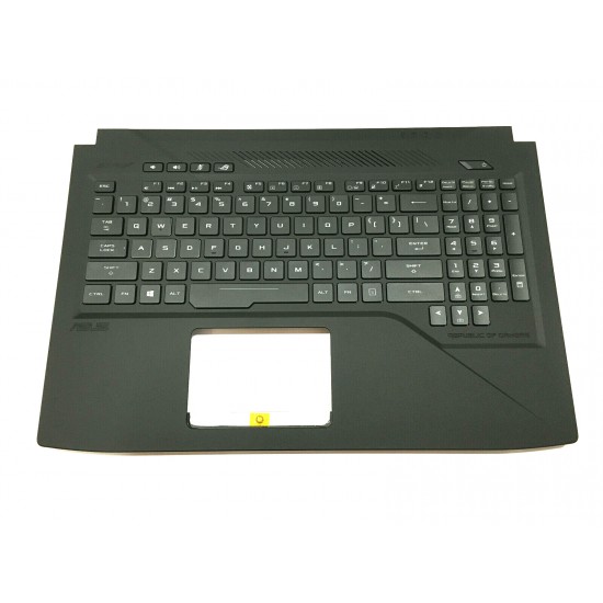 Carcasa superioara cu tastatura palmrest Laptop Gaming, Asus, ROG Strix GL503GE, GL503VM, 90NR0082-R30US0, EABKL004070, 3BBKLTAJNF0, 3RBKLTFJN30, GL503GE-1B, iluminata, RGB 4 Zone, neagra, layout US