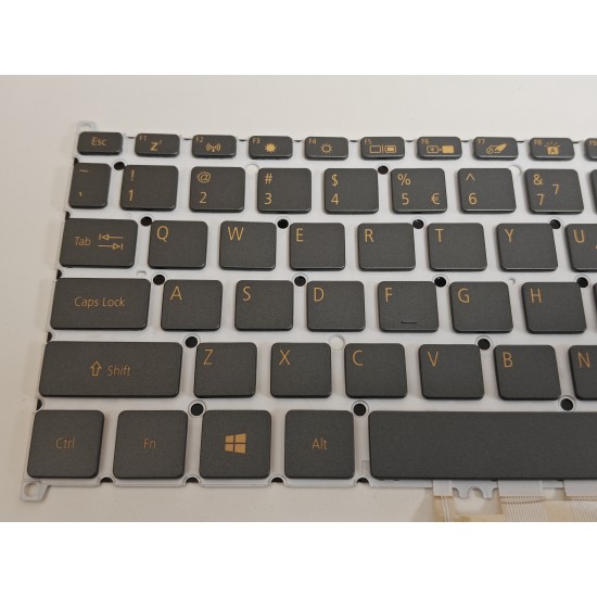Tastatura Laptop, Acer, Swift 3 SF314-42, N19C4, iluminata, gri cu taste portocalii, layout US