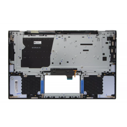 Carcasa superioara cu tastatura palmrest Laptop, Asus, ZenBook 14 UM431D, UM431DA, 90NB0MB1-R30US0, HQ20720607000, UX431FAC-3B, iluminata, albastru deschis, layout US
