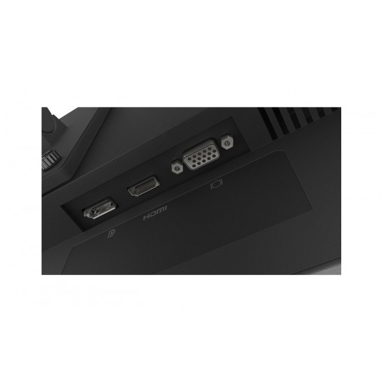 Monitor calculator Lenovo, ThinkVision E24-28, 23.8 Inch, IPS, Full HD 1920x1080, 60Hz, HDMI/DP/VGA, Boxe, Reglabil Pivot, VESA, Negru, pentru Desktop/PC