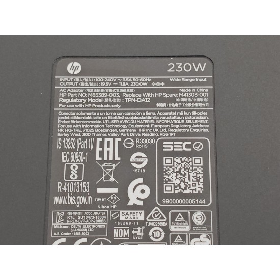 Incarcator Laptop, HP, Zbook Fury 16 G11, HSN-I56C, M41303-001, M85389-003, TPN-DA12, ADP-230HBB, 19.5V, 11.8A, 230W, mufa 4.5x3.0mm