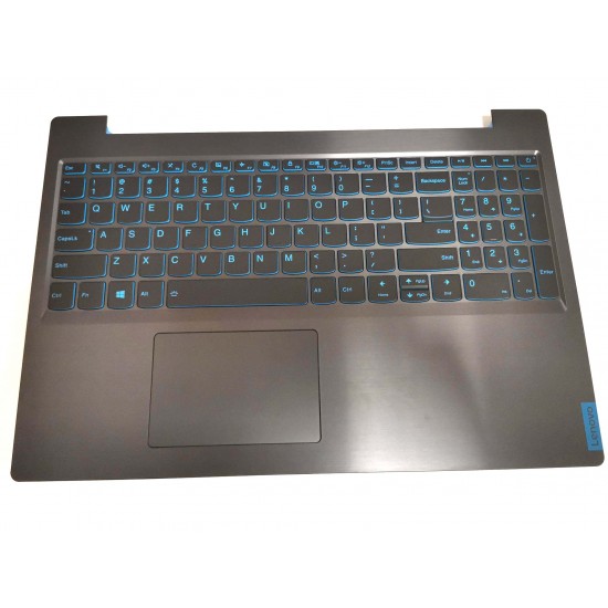 Carcasa superioara cu tastatura palmrest Laptop Gaming, Lenovo, L340-15IRH Type 81LK, 5CB0U42761, AP1B4000100, AM1B4000100, FG541, iluminata, neagra, layout US