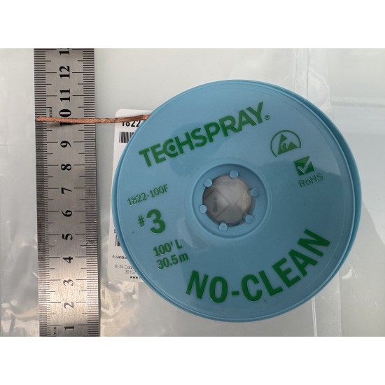 Tresa absorbanta pentru extractia fludorului, banda de dezlipit No-Clean, Techspray 30.5m lungime 1.9mm latime