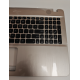 Carcasa superioara cu tastatura palmrest Laptop, Asus, R541U, R541UA, R541UJ, R541UV, 90NB0CG1-R32US0, 60PC01110030G, 39XKFTCJN00, X541UV-1A, aurie, layout US