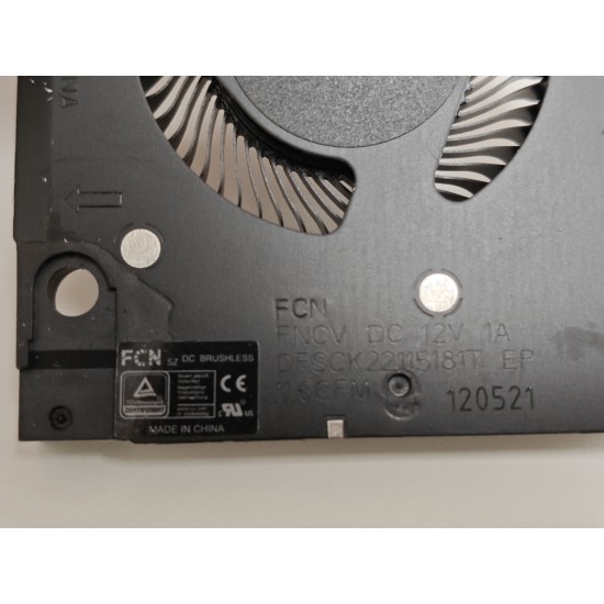 Set coolere Laptop Gaming, Dell, G15 5510, P105F, P105F001, DFSCK22115181T-FNCV, DFSCK221051820-FNCW, 12V, 1A