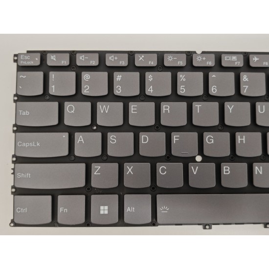 Tastatura Laptop, Lenovo, IdeaPad Yoga 9 14IAP7 Type 82LU, iluminata, gri, layout US