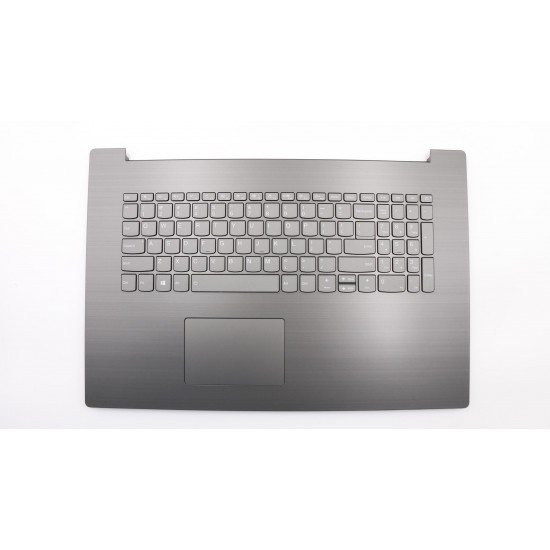 Carcasa superioara cu tastatura palmrest Laptop, Lenovo, IdeaPad 330-17ICH Type 81FL, 5CB0R48904, 5CB0R48070, AP17Q000100, AM17Q000200, EG730, iluminata, Iron Grey, layout US