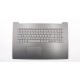 Carcasa superioara cu tastatura palmrest Laptop, Lenovo, IdeaPad 330-17ICH Type 81FL, 5CB0R48904, 5CB0R48070, AP17Q000100, AM17Q000200, EG730, iluminata, Iron Grey, layout US