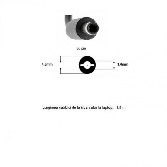 Incarcator Laptop, Asus, Pro Essential PU450C, PU450CD, 0A001-01052400, 0A001-00897300, AD10500, ADP-65GD D, 19V, 3.42A, 65W, mufa 4.5x3.0mm
