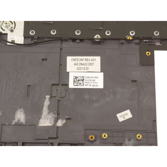 Carcasa superioara cu tastatura palmrest Laptop, Dell, Vostro 15 7510, P106F, P106F002, XV1DW, 0XV1DW, 460.0NA02.0013, iluminata, neagra, layout US