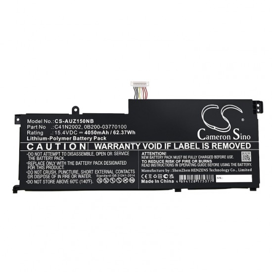 Baterie compatibila Laptop, Asus, ZenBook Pro 15 UX535Q, UX535QA, UX535QE, 0B200-03770100, 4ICP7/54/64, C41N2002, 15.4V, 4050mAh, 62.37Wh