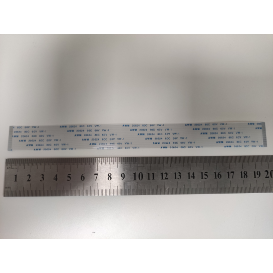 Cablu panglica AWM 20638 80C 60V VW-1, 0.5mm latime intre pini, 38 pini fata fata, 20cm lungime