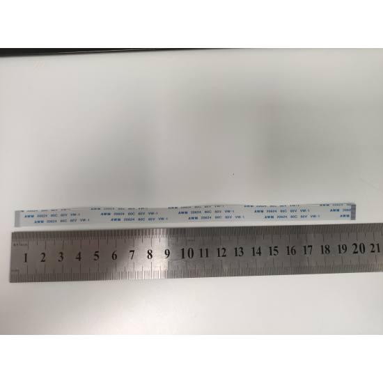 Cablu panglica AWM 20618 80C 60V VW-1, 0.5mm latime intre pini, 18 pini fata fata, 20cm lungime