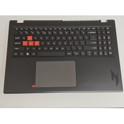Carcasa superioara cu tastatura palmrest Laptop Gaming, Acer, Nitro Lite 16 NL16-71G, 6B.D6ZN8.001, HQ269010009Z05, HL6807CC00000, HQ2520101HCD0, iluminata, neagra, layout US