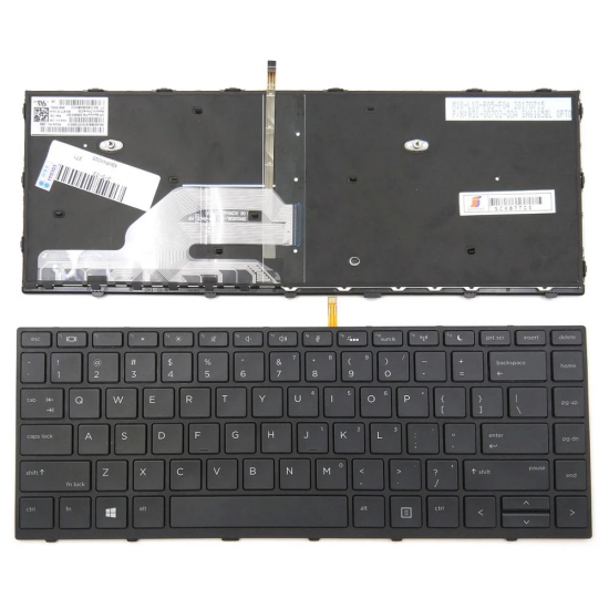 Tastatura Laptop, HP, ProBook 640 G5, iluminata, neagra, layout US
