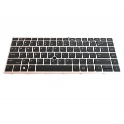 Tastatura Laptop, HP, ProBook 640 G4, 645 G4, L00737-001, L00737-D61, L09548-001, iluminata, argintie, layout US
