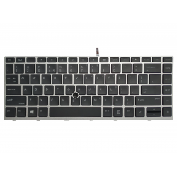 Tastatura Laptop, HP, ProBook 640 G4, 645 G4, L00737-001, L00737-D61, L09548-001, iluminata, argintie, layout US