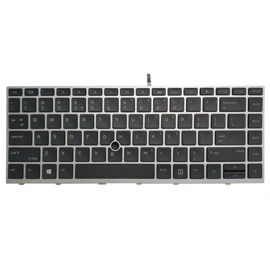 Tastatura Laptop, HP, ProBook 640 G4, 645 G4, L00737-001, L00737-D61, L09548-001, iluminata, argintie, layout US