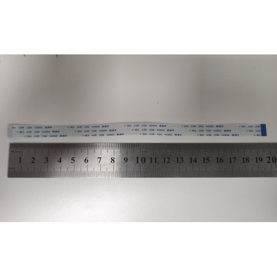 Cablu panglica AWM 20634 80C 60V VW-1, 0.5mm latime intre pini, 18 pini fata verso, 20cm lungime