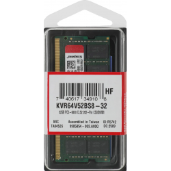 Memorie Ram Laptop Kingston 16GB, DDR5, 6400Mhz, PC5-6400, 1Rx8, KVR64V52BS8-16, PC5-51200S, CL52, 1.1V, Non-ECC, CSODIMM, 262 pini