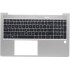 Carcasa superioara cu tastatura palmrest Laptop, HP, M35816-001, M35816-B31, M35848-001, M07491-B31, M07491-001, M07492-001, M35817-B31, M35817-001, 6070B1843801, 6070B1707401, iluminata, argintie, layout US