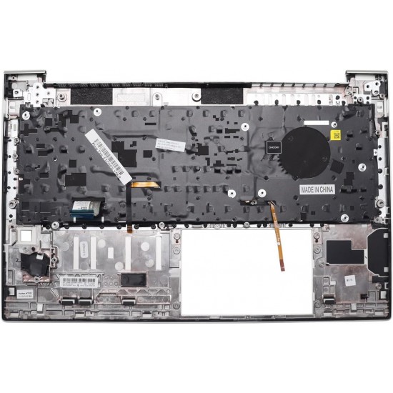 Carcasa superioara cu tastatura palmrest Laptop, HP, M35816-001, M35816-B31, M35848-001, M07491-B31, M07491-001, M07492-001, M35817-B31, M35817-001, 6070B1843801, 6070B1707401, iluminata, argintie, layout US