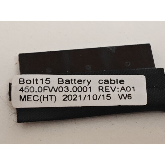 Cablu conectare baterie Laptop, Dell, Latitude 3400, P111G, P111G001, 7TPM9, 07TPM9, 450.0FV03.0001, 450.0FV03.0011, Bolt15 Battery Cable, 7.5cm